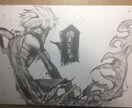 鉛筆画で好きなキャラクターを描きます 鉛筆画で描かれた手書きイラスト、1枚どうですか？ イメージ1