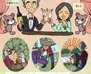 似顔絵+a★似顔絵入りのロゴや広告物を制作します ロゴマーク、お店で使えるボードやチラシに！ イメージ8