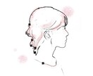 シンプル＆おしゃれ｜写真を元に線画イラスト描きます 全身・背景無料、ふんわり優しい・儚げ繊細な大人可愛いアイコン イメージ1