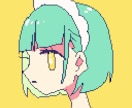 最速当日納品可！女の子の横顔アイコン描きます ドット絵調･カラフル･かわいい イメージ9