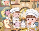 可愛い子どもイラスト人物動物のイラスト描きます 挿し絵、子供向けグッズ★商用利用可 イメージ4