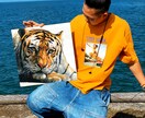 アクリル画の虎の原画描きます 部屋に絵画を飾りたい方、記念にプレゼントしたい方にオススメ イメージ1