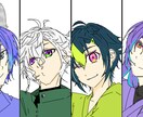 オリキャライラストの等身やSDイラストお受けします 季節イラストやお誕生日絵などの多人数多装飾ご依頼枠になります イメージ5