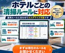 ホテルの客室清掃指示書をExcelで自動作成します 清掃員への部屋振分け・OUT/STAY集計まで効率化 イメージ7