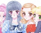 少女漫画風イラストを制作いたします 少女漫画風、レトロかわいい、乙女ちっく、キラキラ イメージ2