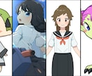 アニメ調のイラスト（ループ動画）を作成します アニメ調のイラスト、簡単なループ動画を作成します。 イメージ1