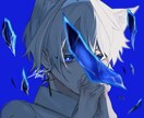 ダークでかっこいいイラスト作成します SNS用アイコン、歌みた、立ち絵等！ イメージ3