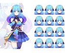 女の子のイラストを描きます 立ち絵、背景付き一枚絵、キャラ三面図、デフォルメなどに対応！ イメージ10