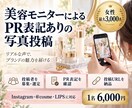 美容モニターによるレビュー投稿を実施します 美容好きな女性のリアルな使用感を、SNS・口コミ投稿します イメージ1