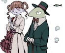 パキッとした絵柄でデフォルメキャラ描きます 2〜3.5頭身のキャラクターイラストが必要な際に是非！ イメージ10