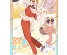 等身＆ミニキャラの詰め込みイラスト描きます 爆速納品☆お好きなモチーフや文字を詰め込めます♫ イメージ6