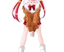 白背景全身美少女描きます ファッションイラストなどに！レトロテイストが目を惹きます イメージ1