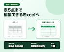 PDF・画像の表5点をExcel化します 行列を確認し編集できる表へ3日納品 イメージ1