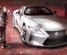 車とキャライラストの制作します カッコイイ車と かわいいキャラを1枚絵に！ イメージ4