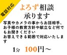 色んなお悩みお聞きします カメラ・趣味・料理・性別のお悩み・話し相手対応いたします イメージ1