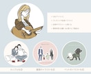 プレゼントに喜ばれる可愛い似顔絵描きます ご家族の記念日・プレゼントにおすすめ！オリジナルグッズにも◎ イメージ3