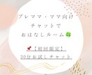 初回限定❁30分お試しチャットできます プレママ・ママ向け❁はじめましての方まずはここから♪ イメージ1