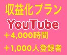 登録者1000人＆再生時間4000時間 増やします 最速収益化目指したい方向け！！ イメージ1