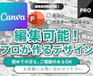 Canvaで編集可能なチラシをデザインします テキストや画像が編集できるので急な変更も自分で修正できる！ イメージ1