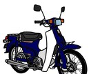 バイクのイラスト描きます 愛車をイラストに！人物、動物、キャラクターを乗せれます！ イメージ4