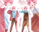 新生活応援サービス付-オリジナル立ち絵つくります 現代でもどんな服装でも老若男女お任せ下さい！ イメージ3