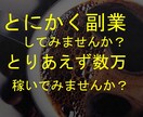 副業のヒントを提供します プラスアルファの収入が欲しい方必見 イメージ1