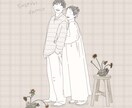 カップル・記念日イラスト｜思い出に残る1枚描きます プレゼントにぴったりな一枚を。思い出をずっと残るカタチに イメージ1