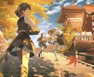 空気感のある背景＋キャラ1枚絵描きます 光の表現で動画やゲーム、表紙など、ストーリーに彩を添えます イメージ3