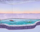 パキッとした絵柄で背景イラスト描きます 屋内のイラストや空想の室内イラストが必要の際に是非！ イメージ7