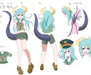 オリジナルキャラクターの設定画作成致します キャラクターデザイン、無料修正回数無制限! イメージ1