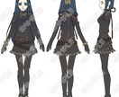キャラクターデザイン、三面図ラフ制作いたします TRPGなどにお使いいただけます！ イメージ1