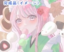 SNSなどで使えるアイコンを制作いたします 透明感・宝石のような瞳が特徴的なイラストです イメージ10