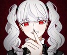 ゴシック・ダークな女性のイラストを制作します 白・赤・黒の配色を得意としています イメージ2