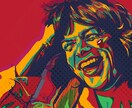 サイケ&POP ART調の似顔絵描きます 60年代〜80年代ポスター風唯一無二の個性派似顔絵★ イメージ5