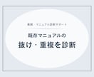 既存の事務・接客マニュアルを診断します 抜け・重複・分かりにくさを整理し、改善案を出します イメージ1