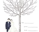 結婚式用のイラストやご家族とのイラストを作成します 思い出を形に残したい方へ、似顔絵イラストを作成いたします！ イメージ3