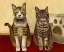 猫の肖像画、空想画などを油絵で描きます お家に愛する猫ちゃんの絵画を飾りませんか？ イメージ1