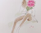 手描き感のあるお洒落なガールズイラスト描きます SNSアイコン画像、WEBページ挿絵に イメージ10