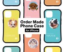 うちの子（犬　猫　ペット）スマホケースお作りします 100種類の色と16種類の書体から選べるセミオーダーケース。 イメージ1