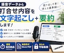 録音データを高精度で文字起こし＋要約します 聞き返し不要。会議内容を“使える形”で納品します イメージ1