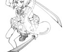 モノクロ！白黒！アナログ！キャラクター描きます 好きなテイストやオリジナルキャラクターの要望、お受けします！ イメージ4