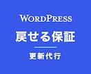 戻せる保証つきでWordPressを更新します 複製環境で検証してから更新。前後比較レポートも納品します イメージ1