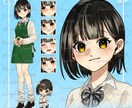 ナチュラルで落ち着いた女の子の立ち絵販売します IRIAM対応◎表情＋衣装差分（エプロン着脱）SD付き立ち絵 イメージ1