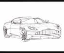 愛車のイラストを描きます サインペンでA4紙にスケッチします イメージ1