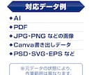 印刷用データの修正・変換・入稿データ作成を承ります AI・PDF・画像・Canvaデータなどに対応します イメージ3