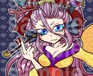 SNS用イラストアイコン描きます ポップとダークなデフォルメアイコン イメージ1