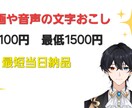 動画や音声の文字おこしを代行します 動画や音声の文字おこしをしたいけど、時間の無い方むけ イメージ1