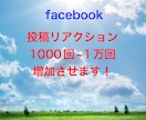 facebookの投稿リアクション増やします 安心できるこのお値段。オプション購入でもっとお得に！ イメージ1