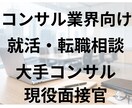 コンサル就活/転職：現役面接官が悩みを即解決します ～大手コンサルマネージャーが徹底サポート！7日間何度でも～ イメージ1