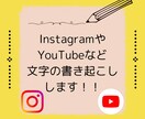 インスタやYouTubeの書き起こしします 面倒な文字の書き起こしを代わりにお引き受けいたします！ イメージ1